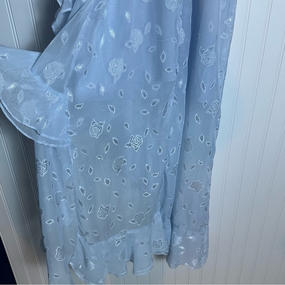 Lulus Forever Be Floral Sleeveless High-Low Dress in Light Blue L Wedding Party - Picture 11 of 12